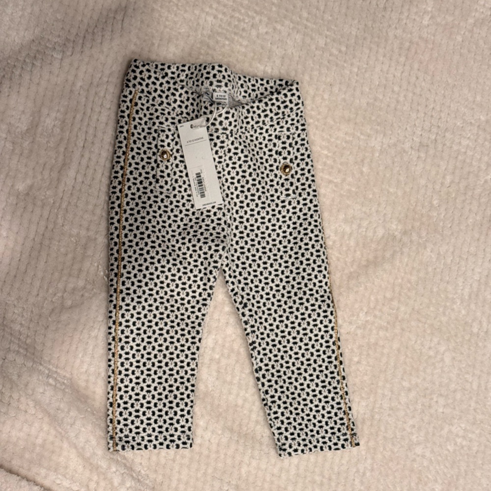 Janie and Jack Black and White Textured Fabric